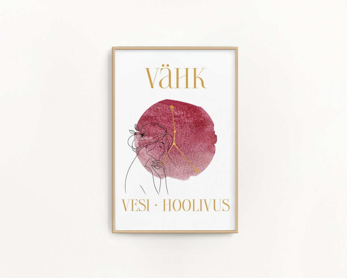 Tähtkujuposter Vähk