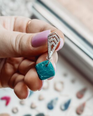 Kõrvarõngad Roheline Marmor 44