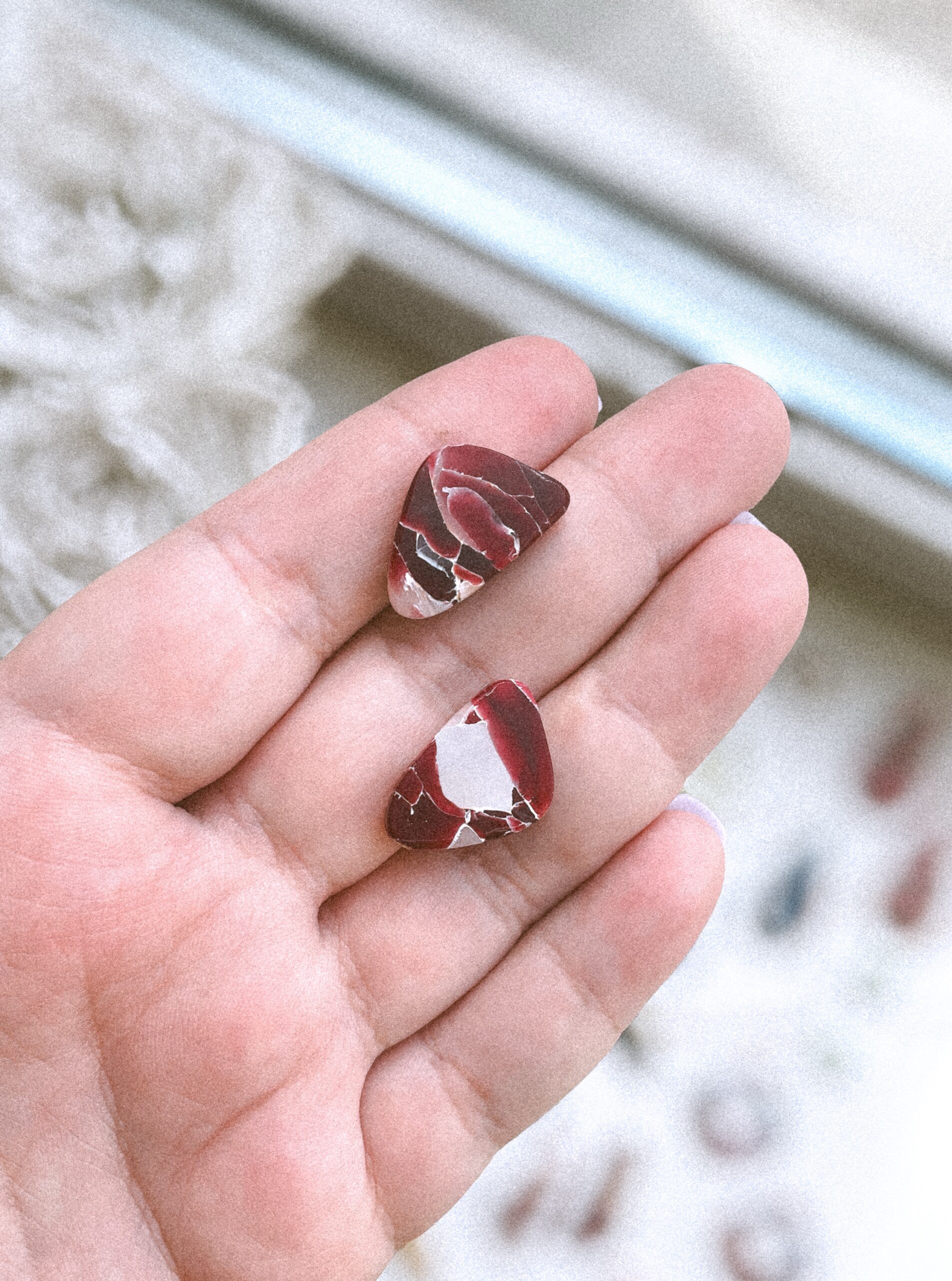 Kõrvarõngad Punane Marmor 45 - Image 3