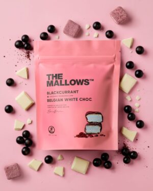 THE MALLOWS BLACKCURRANT & WHITE CHOC - gurmeevahukomm 90g