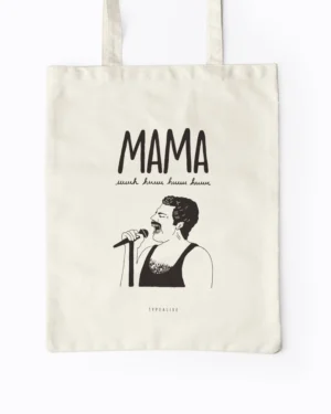 Minimalistlik puuvillane riidekott MAMA - loodussõbralik totebag