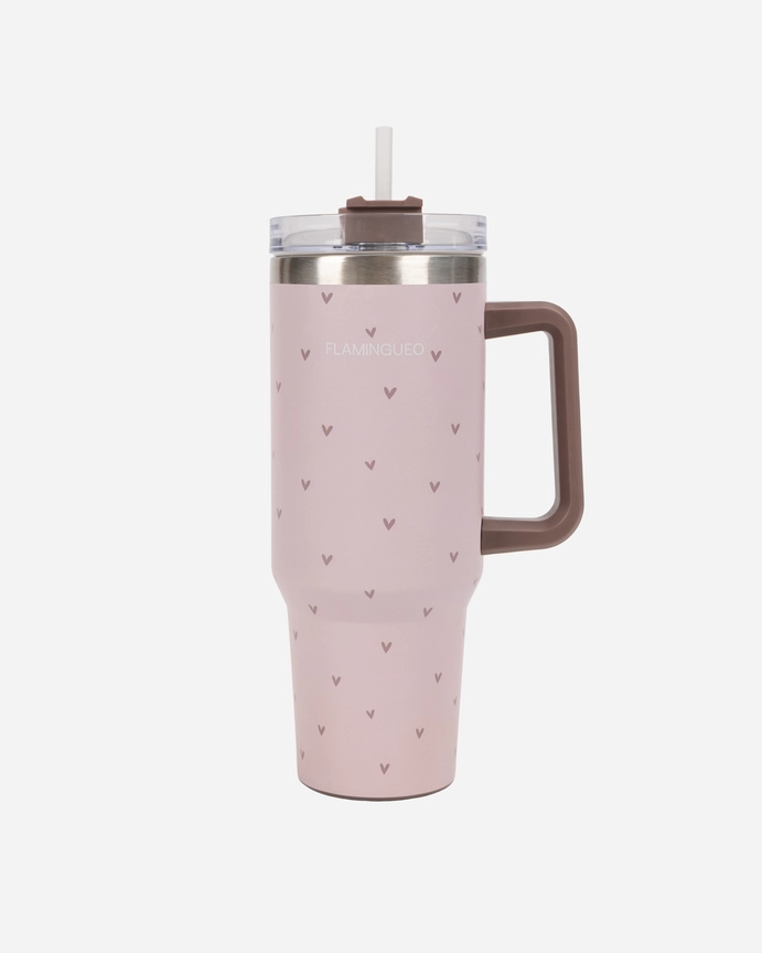 FLAMINGUEO termospudel kõrrega 1.18L, beežid südamed