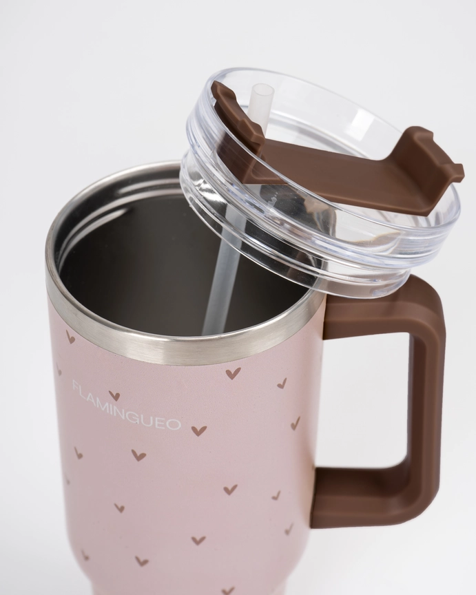 FLAMINGUEO termospudel kõrrega 1.18L, beežid südamed - Image 2