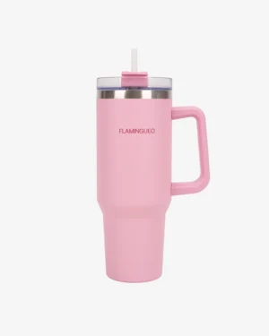 FLAMINGUEO termospudel kõrrega 1.18L, roosa