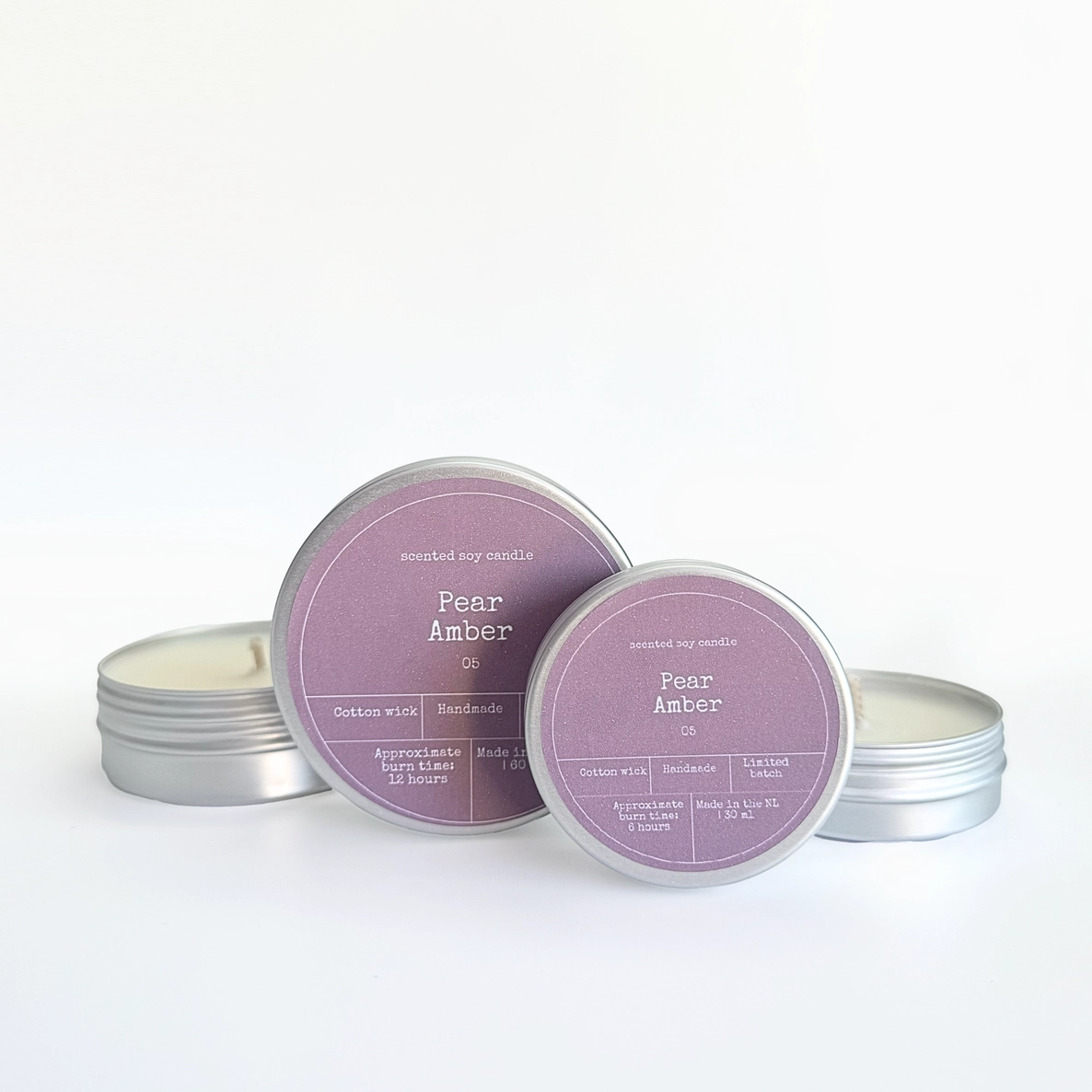 BON BABEF Küünal sojavahast - pirn & merevaik 60g - Image 2