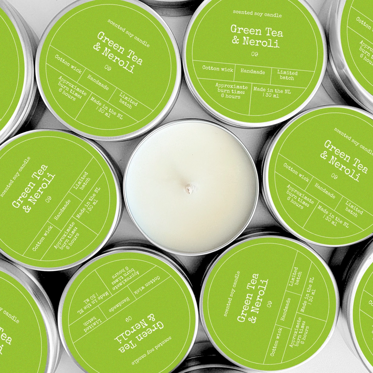 BON BABEF Küünal sojavahast - roheline tee & neroli 60g